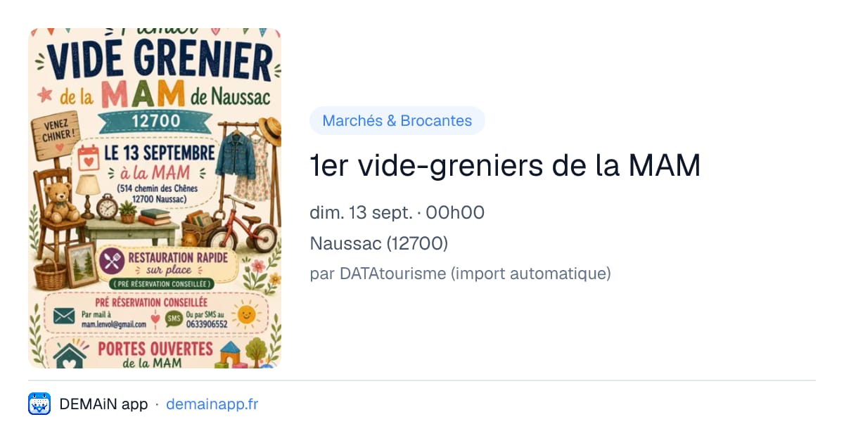 1er vide-greniers de la MAM — Naussac