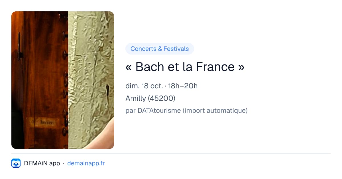 « Bach et la France » — Amilly