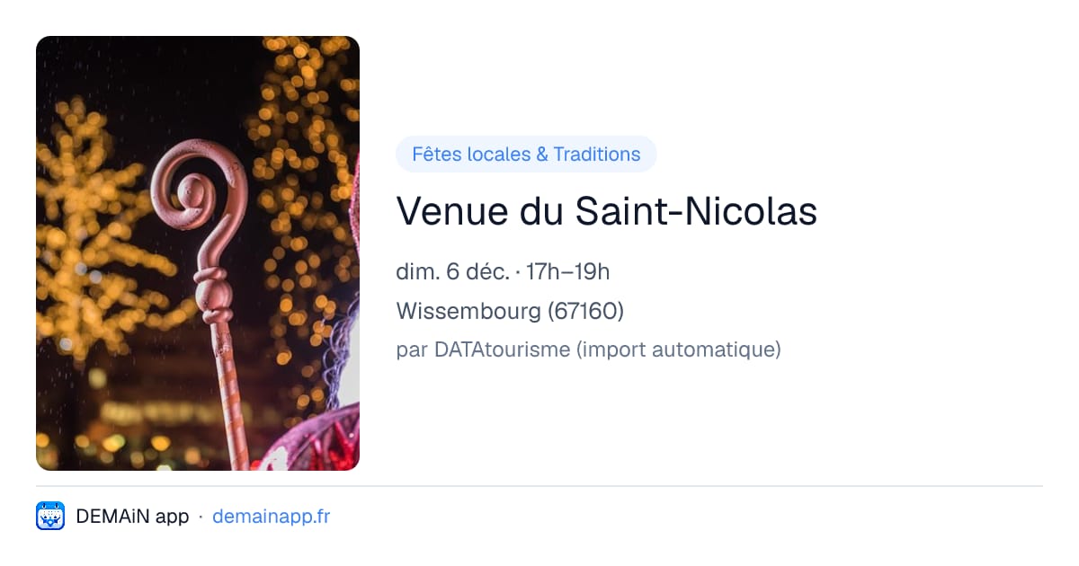 Venue du Saint-Nicolas — Wissembourg