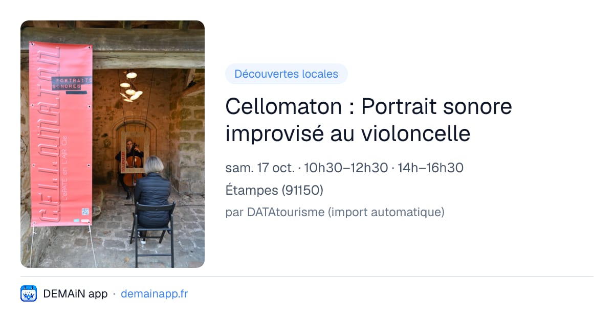 Cellomaton : Portrait sonore improvisé au violoncelle — Étampes