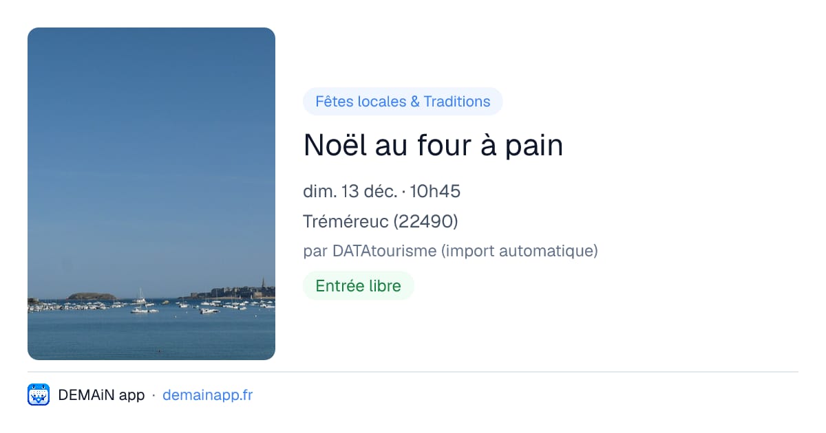 Noël au four à pain — Tréméreuc