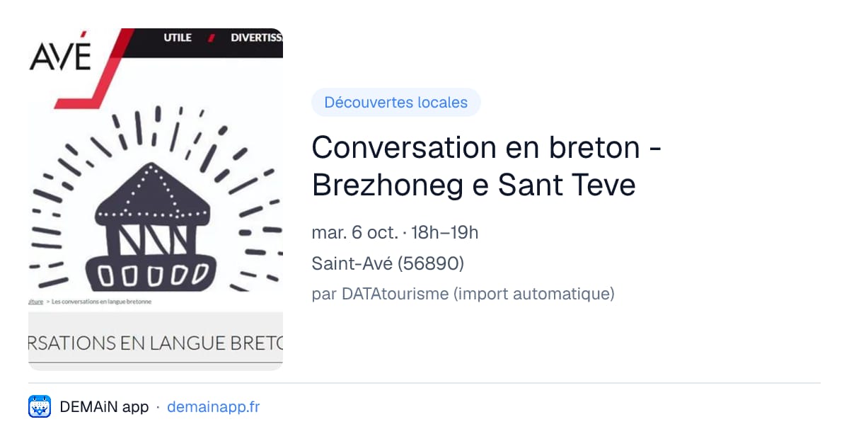 Conversation en breton - Brezhoneg e Sant Teve — Saint-Avé