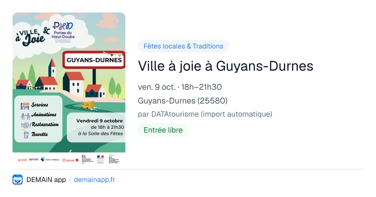 Ville à joie à Guyans-Durnes — Guyans-Durnes