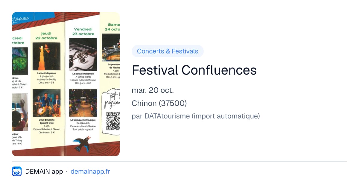 Festival Confluences — Chinon