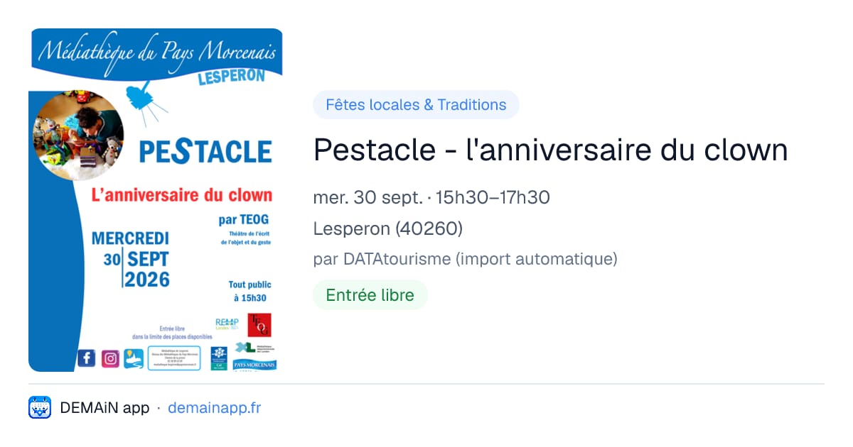 Pestacle - l'anniversaire du clown — Lesperon
