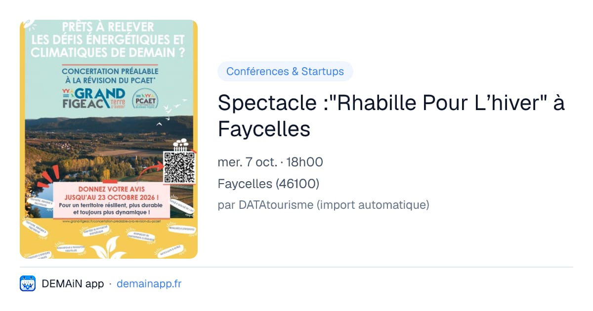 Spectacle :"Rhabille Pour L’hiver" à Faycelles — Faycelles