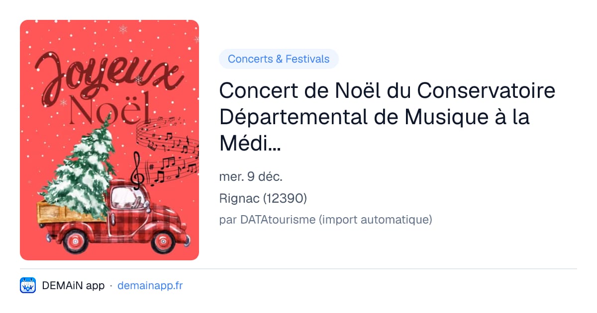 Concert de Noël du Conservatoire Départemental de Musique à la Médiathèque — Rignac