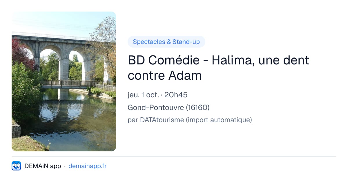 BD Comédie - Halima, une dent contre Adam — Gond-Pontouvre