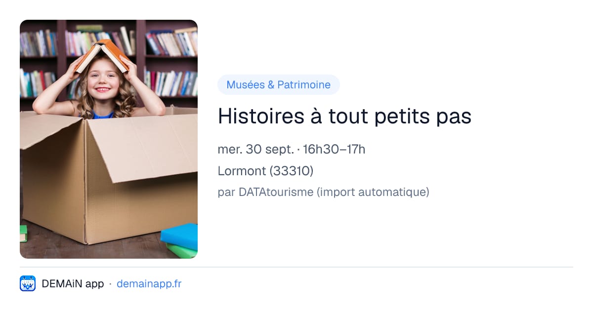 Histoires à tout petits pas — Lormont