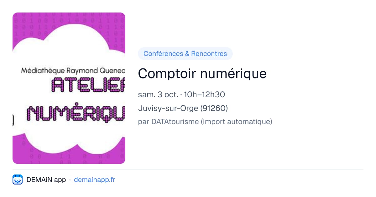 Comptoir numérique — Juvisy-sur-Orge