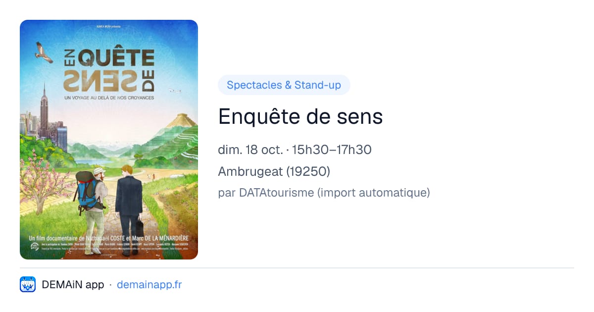Enquête de sens — Ambrugeat