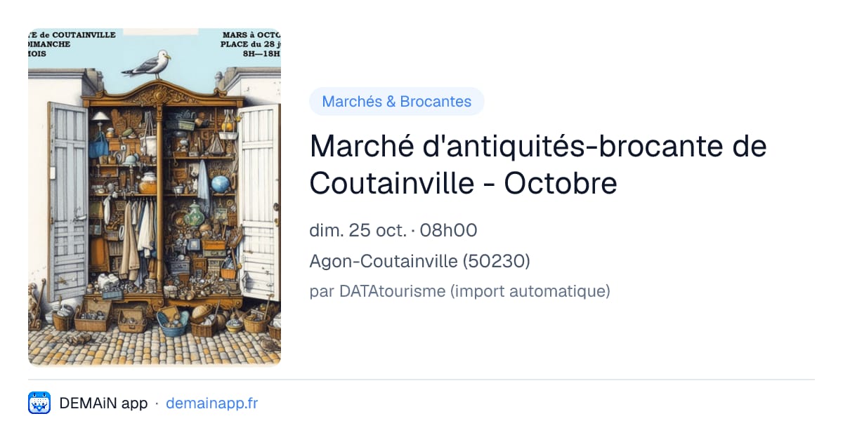 Marché d'antiquités-brocante de Coutainville - Octobre — Agon-Coutainville