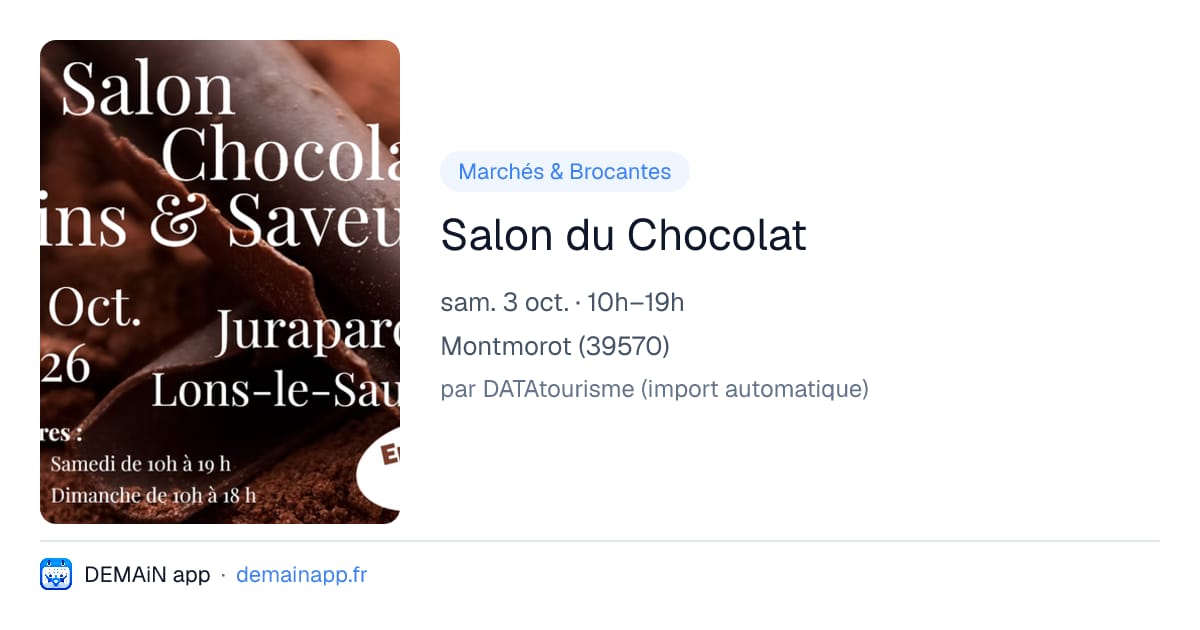 Salon du Chocolat — Montmorot