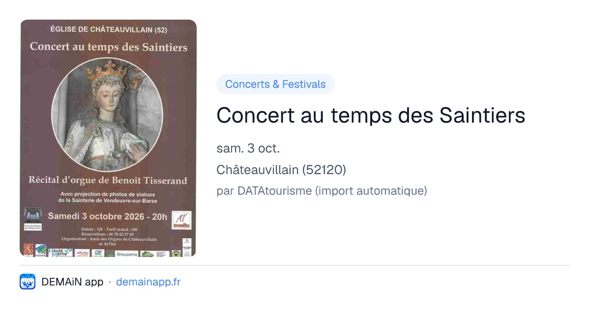 Concert au temps des Saintiers — Châteauvillain