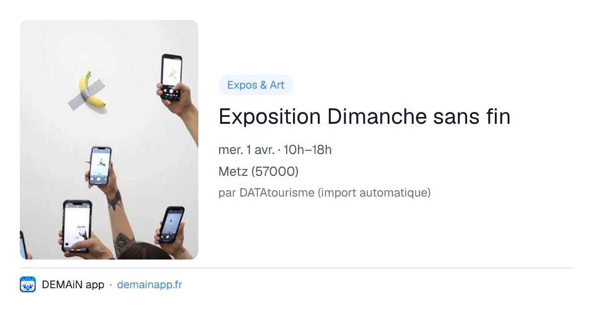 Exposition Dimanche sans fin — Metz