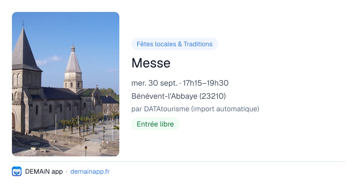Messe — Bénévent-l'Abbaye