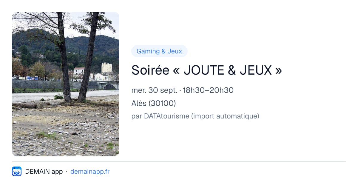 Soirée « JOUTE & JEUX » — Alès