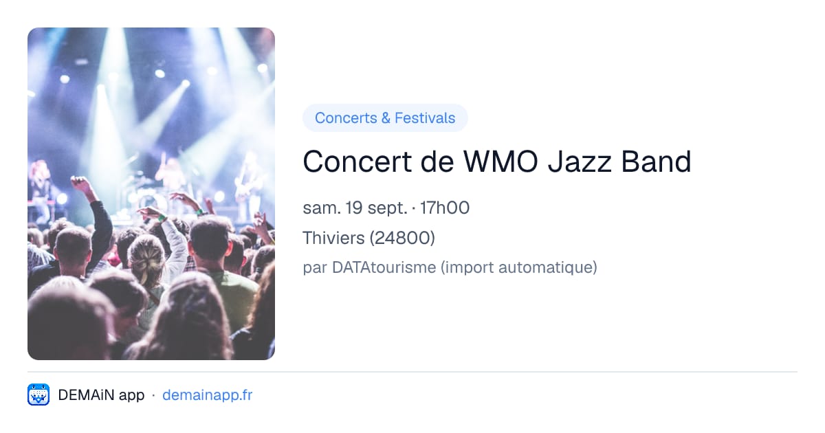 Concert de WMO Jazz Band — Thiviers