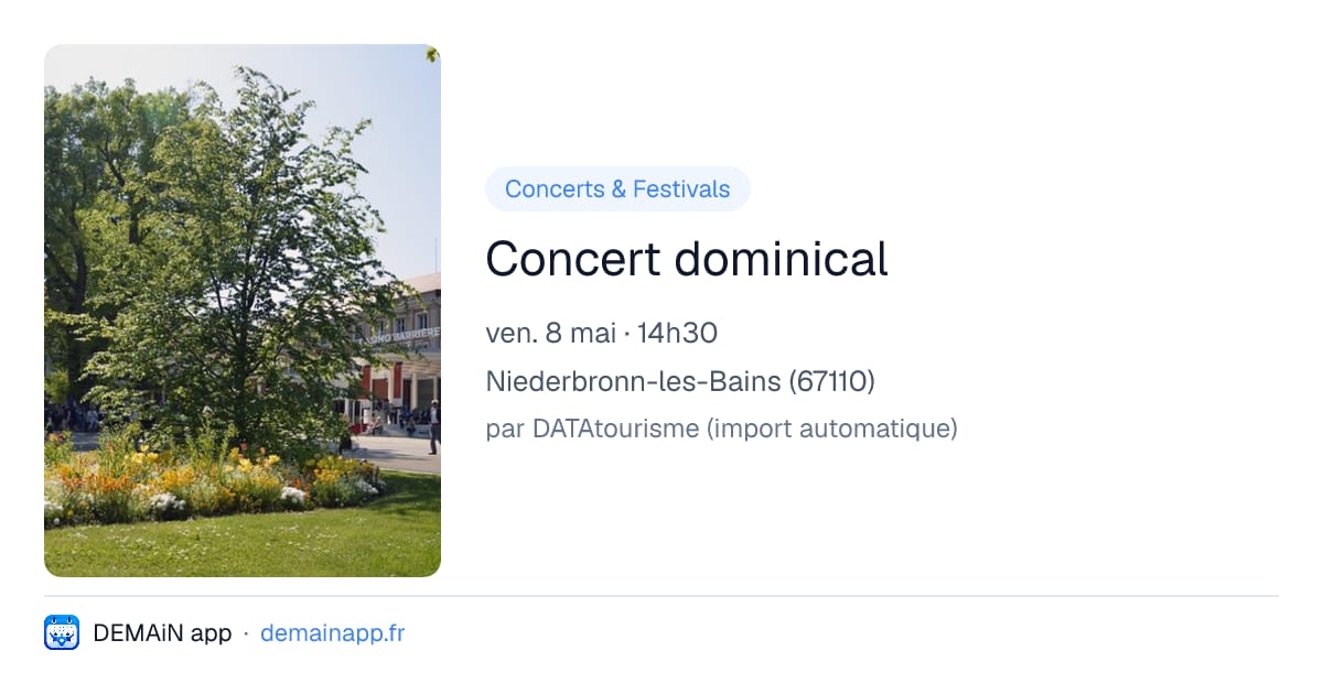 Concert dominical — Niederbronn-les-Bains