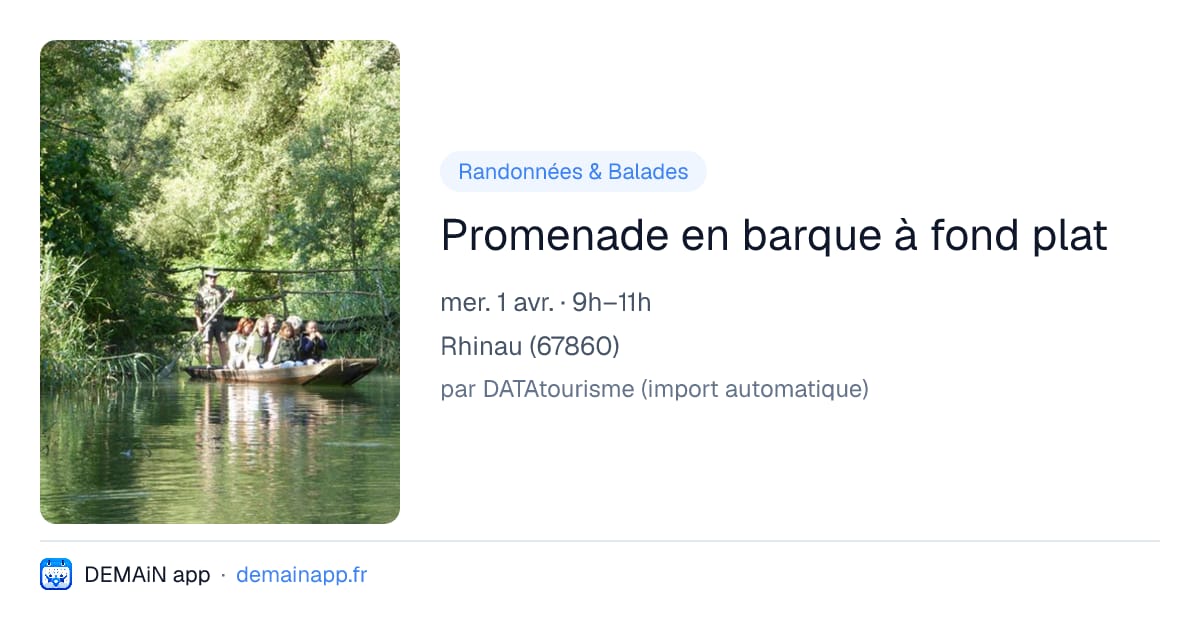 Promenade en barque à fond plat — Rhinau