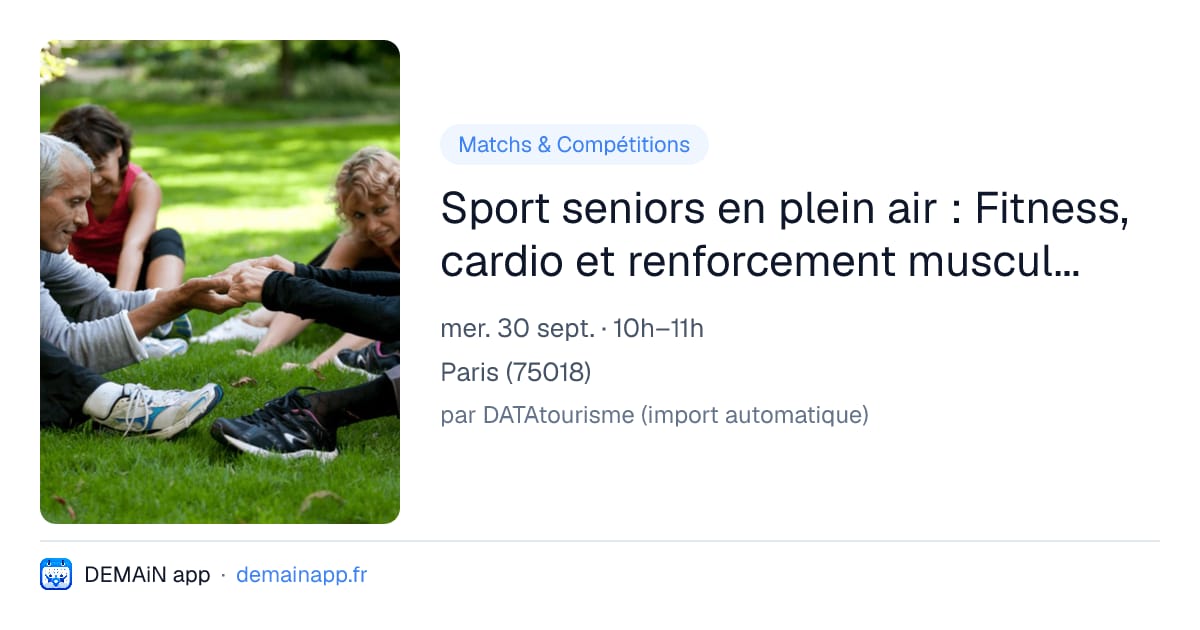 Sport seniors en plein air : Fitness, cardio et renforcement musculaire au Square Charles Hermite — Paris