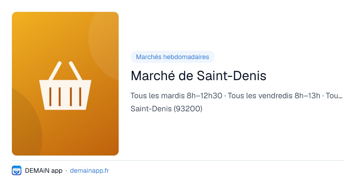 Marché de Saint-Denis — Saint-Denis