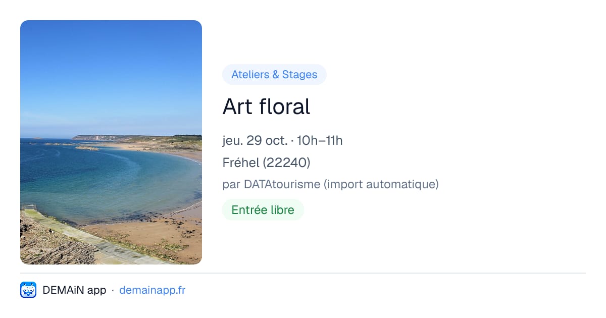 Art floral — Fréhel