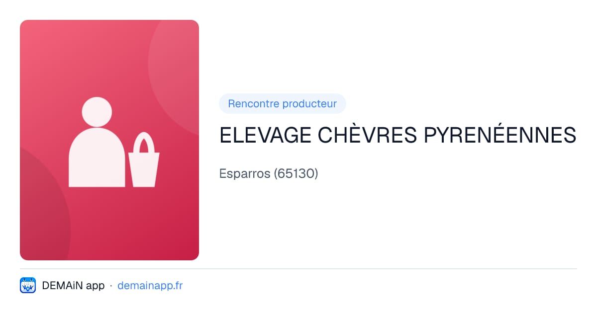 ELEVAGE CHÈVRES PYRENÉENNES — Esparros