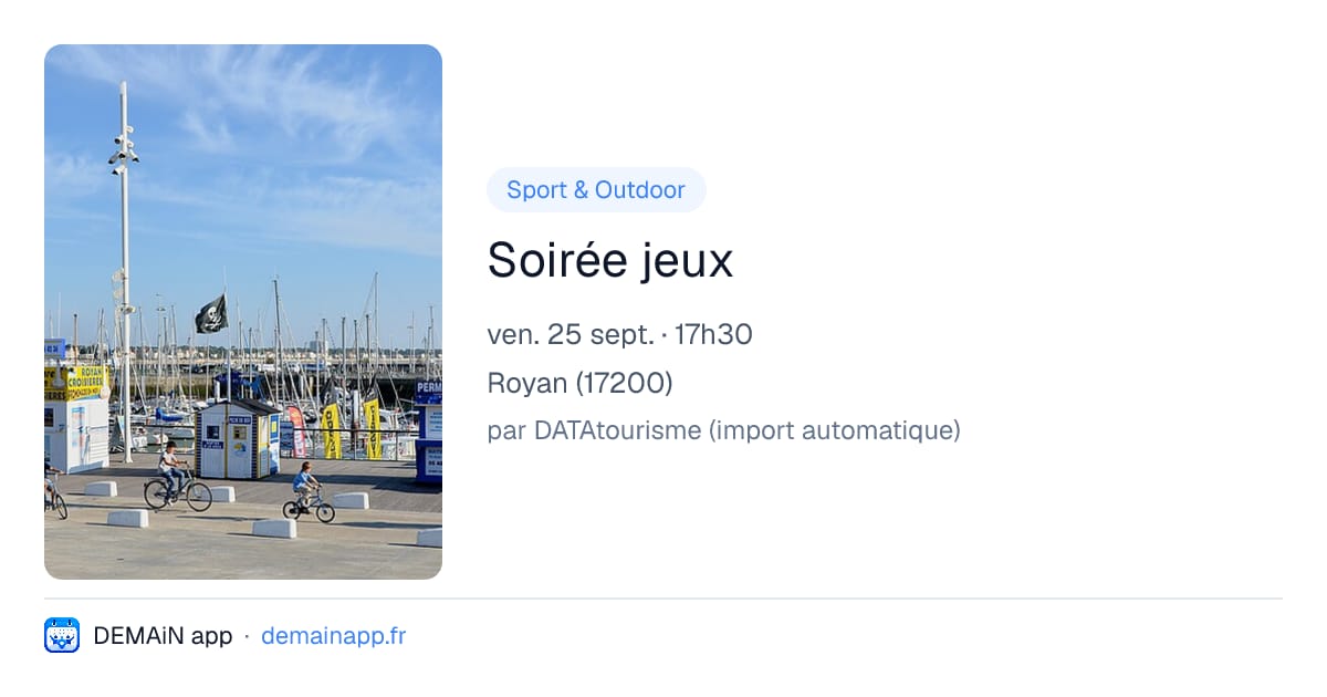 Soirée jeux — Royan