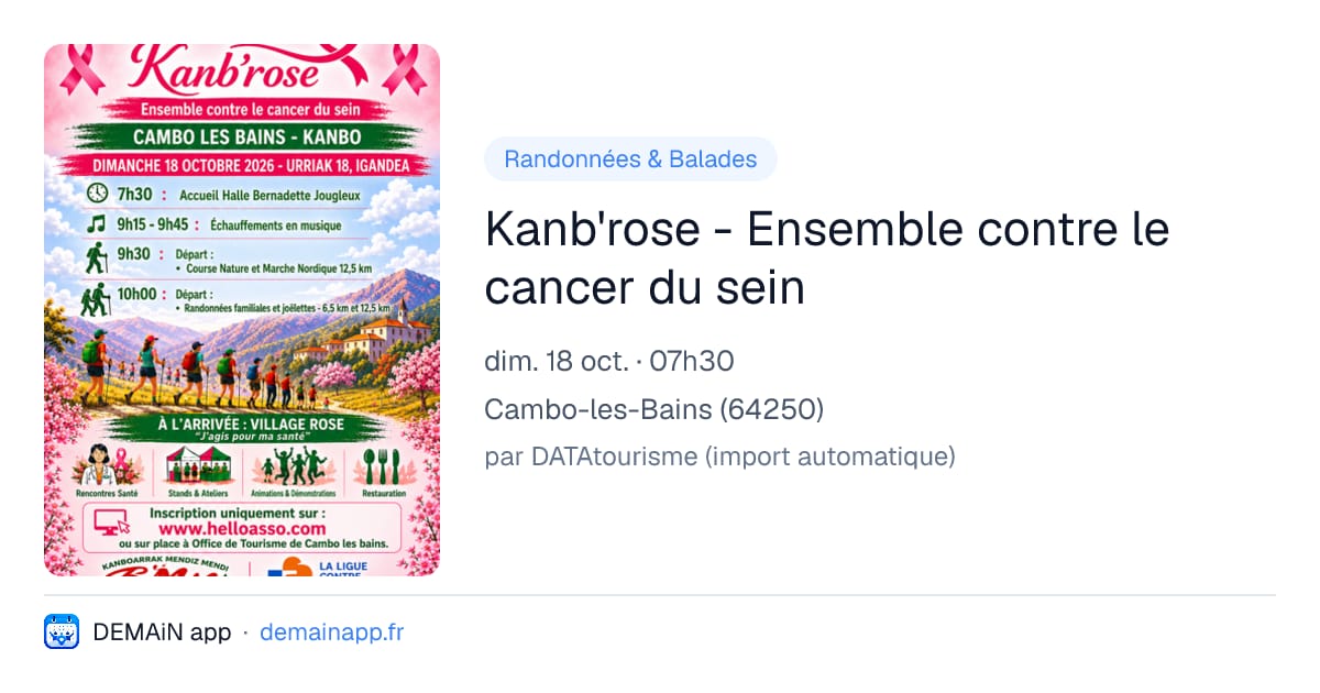 Kanb'rose - Ensemble contre le cancer du sein — Cambo-les-Bains