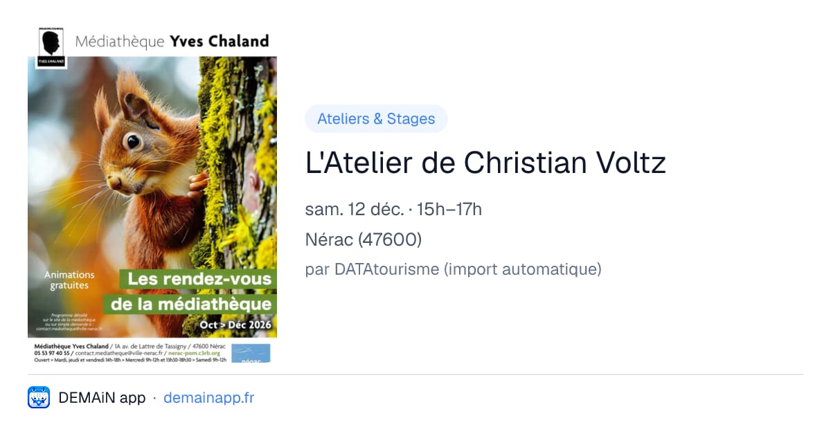 L'Atelier de Christian Voltz — Nérac
