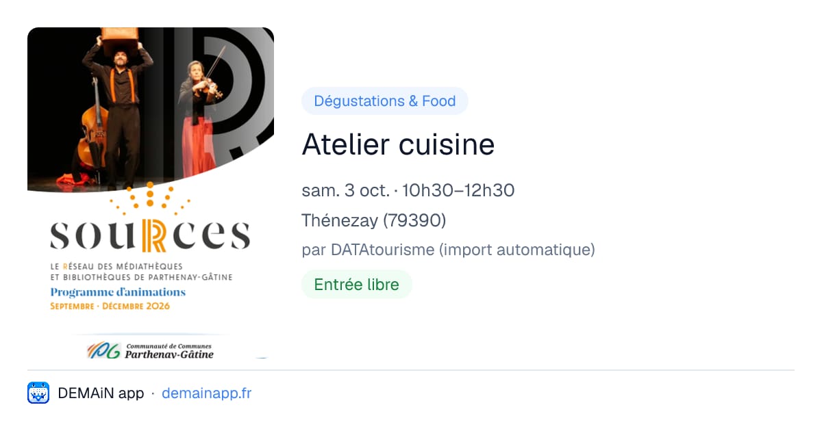 Atelier cuisine — Thénezay