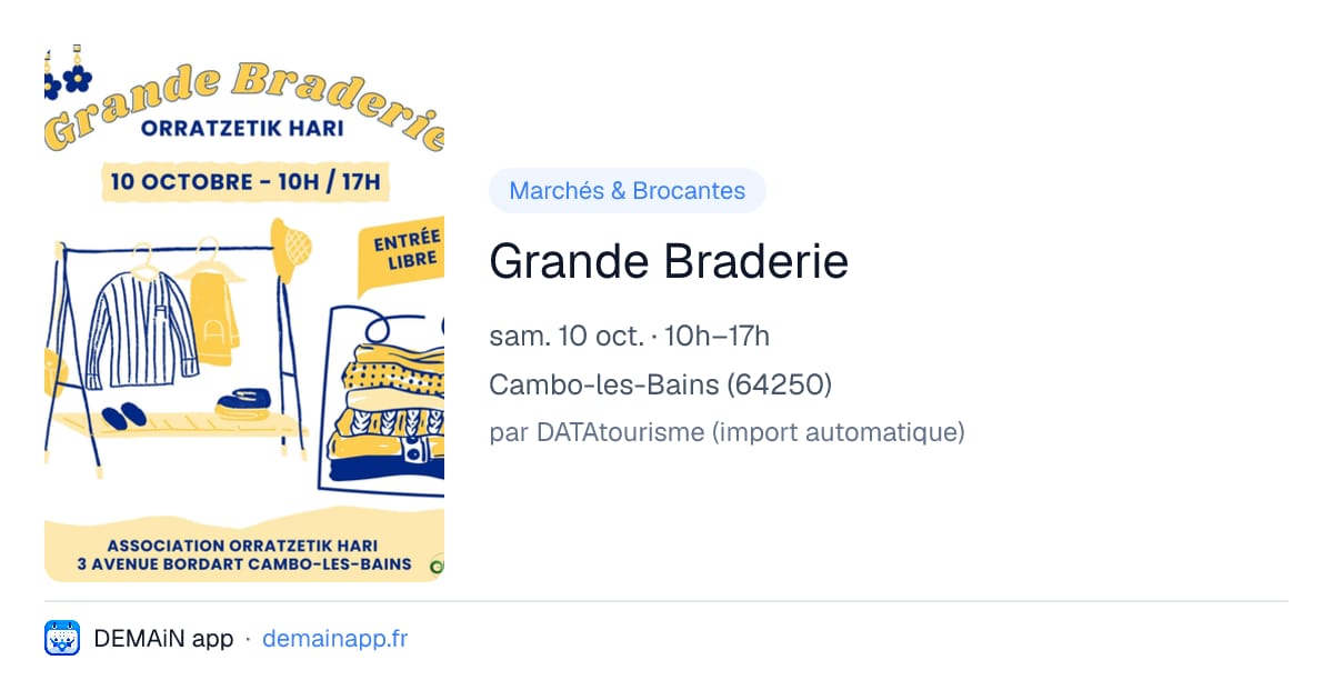 Grande Braderie — Cambo-les-Bains