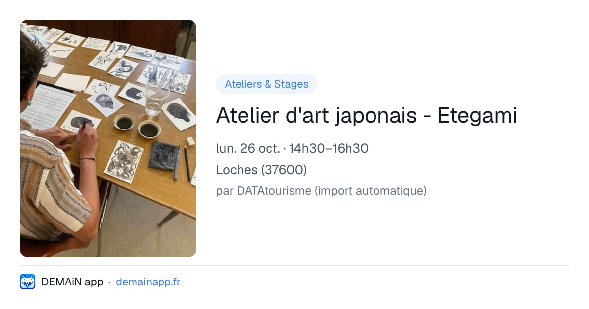 Atelier d'art japonais - Etegami — Loches