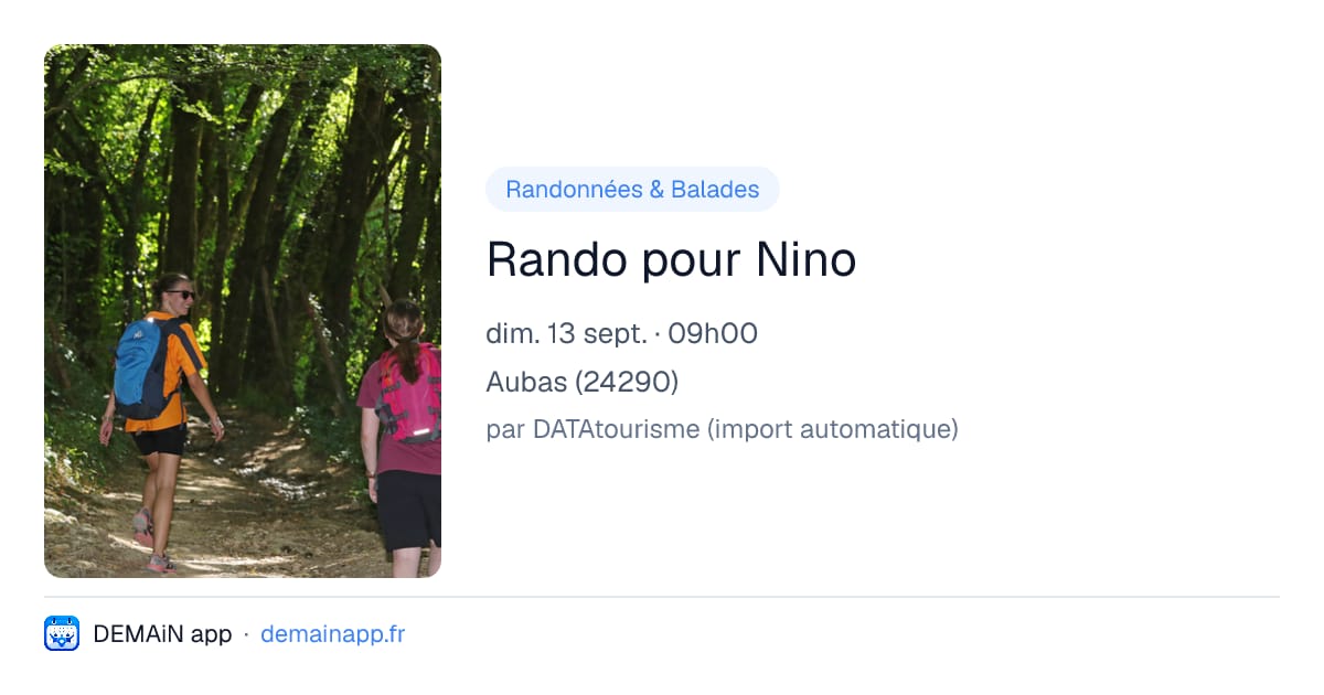 Rando pour Nino — Aubas