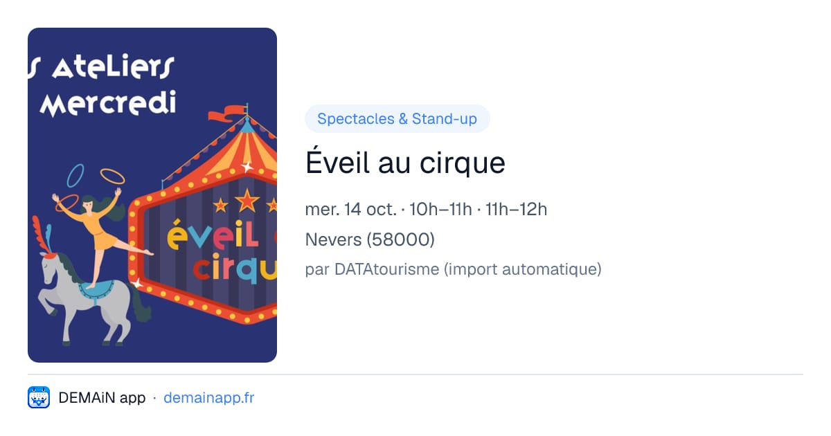 Éveil au cirque — Nevers