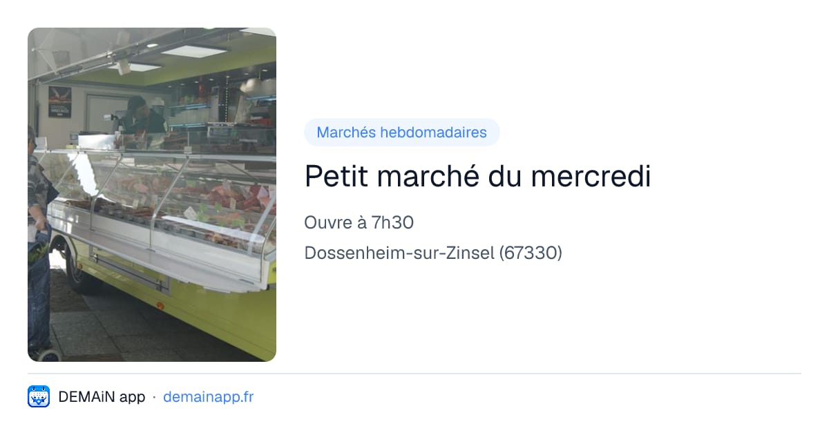 Petit marché du mercredi — Dossenheim-sur-Zinsel