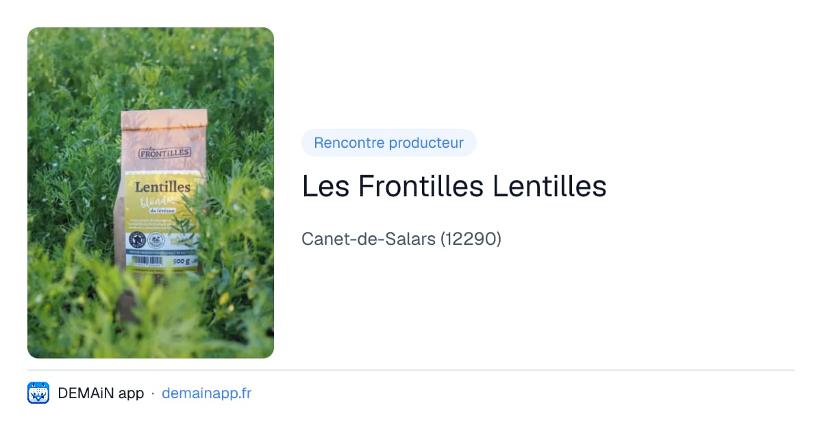 Les Frontilles Lentilles — Canet-de-Salars