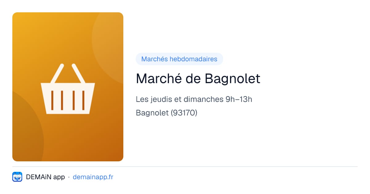 Marché de Bagnolet — Bagnolet