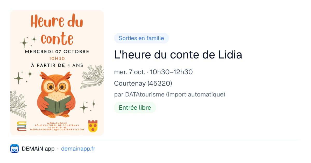 L'heure du conte de Lidia — Courtenay
