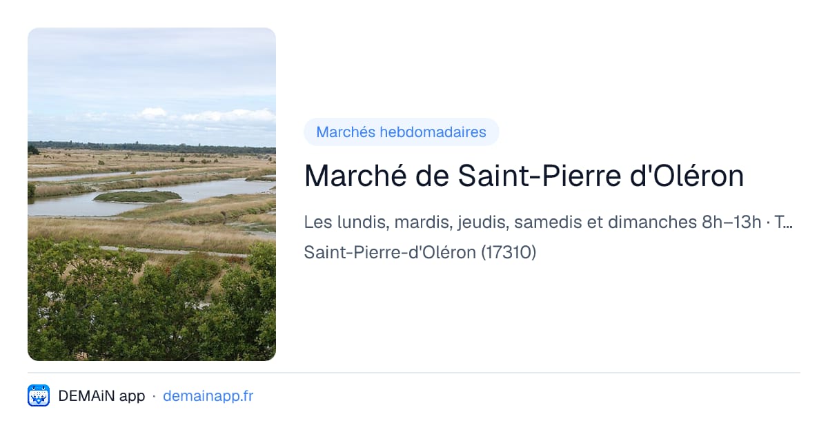 Marché de Saint-Pierre d'Oléron — Saint-Pierre-d'Oléron