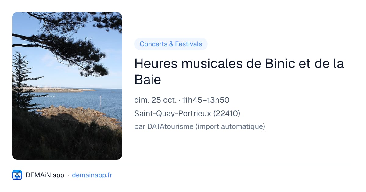 Heures musicales de Binic et de la Baie — Saint-Quay-Portrieux