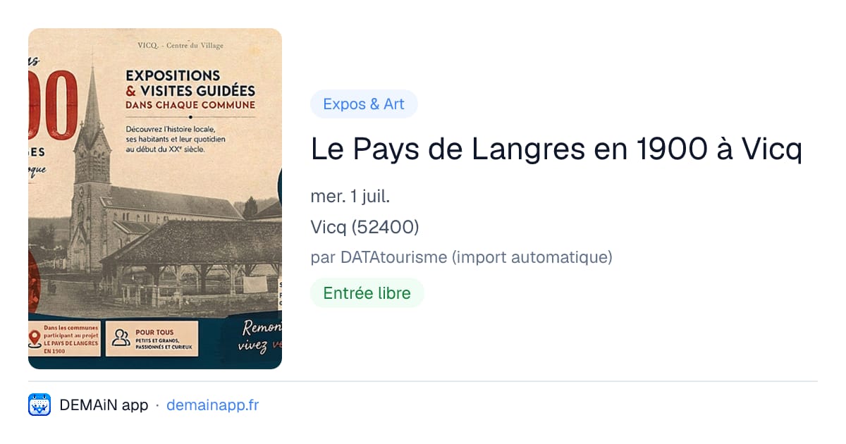 Le Pays de Langres en 1900 à Vicq — Vicq