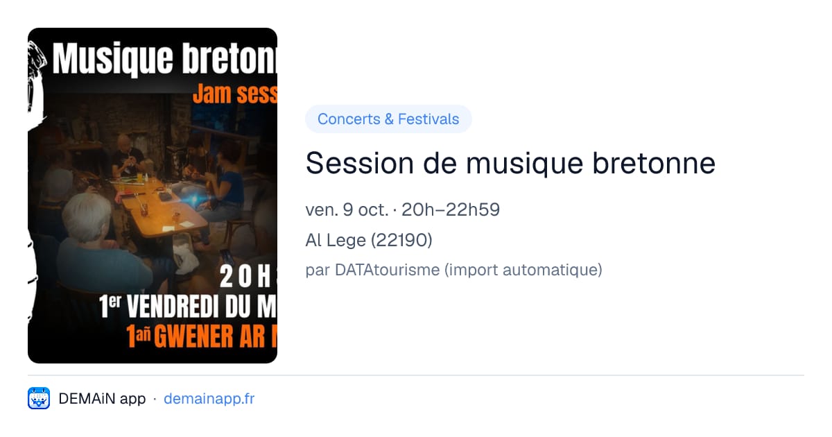 Session de musique bretonne — Al Lege