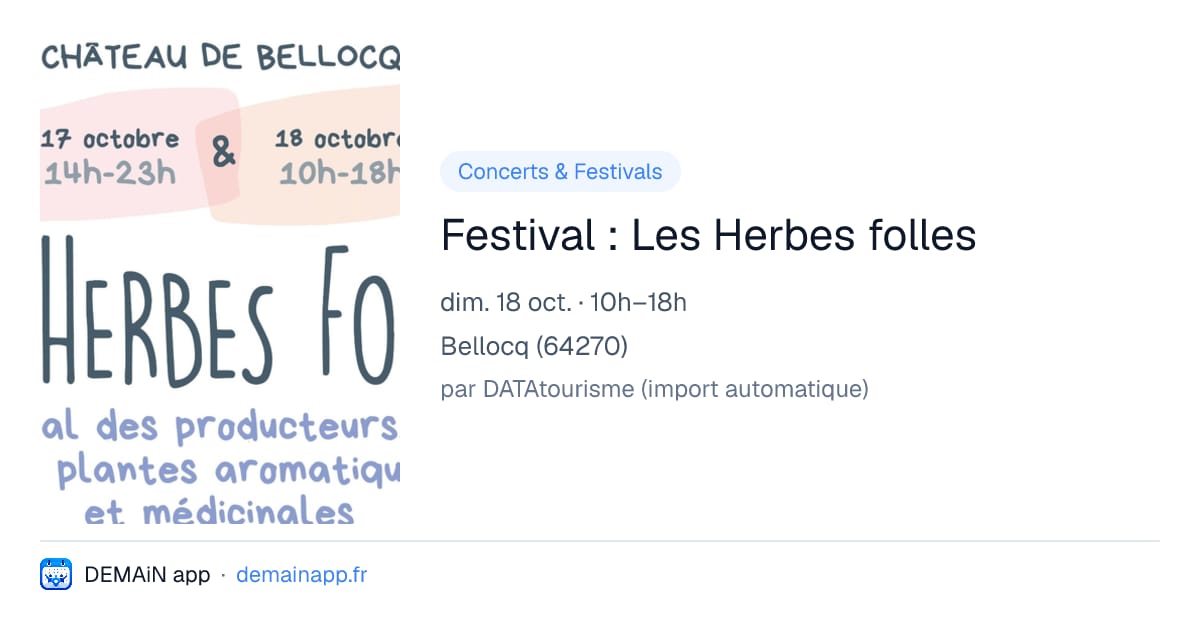 Festival : Les Herbes folles — Bellocq