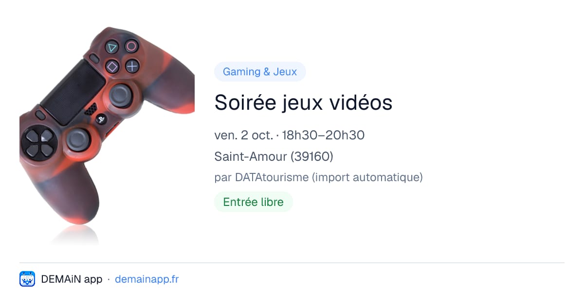 Soirée jeux vidéos — Saint-Amour