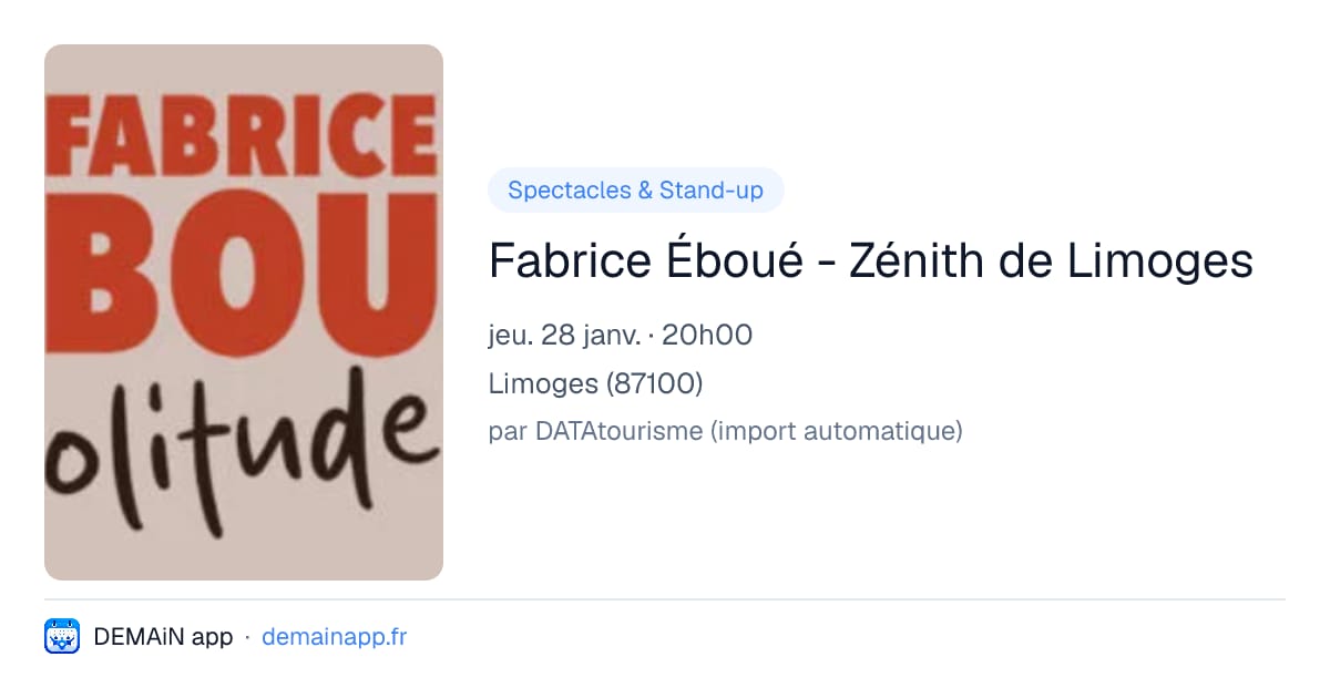 Fabrice Éboué - Zénith de Limoges — Limoges