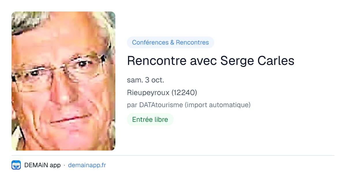 Rencontre avec Serge Carles — Rieupeyroux