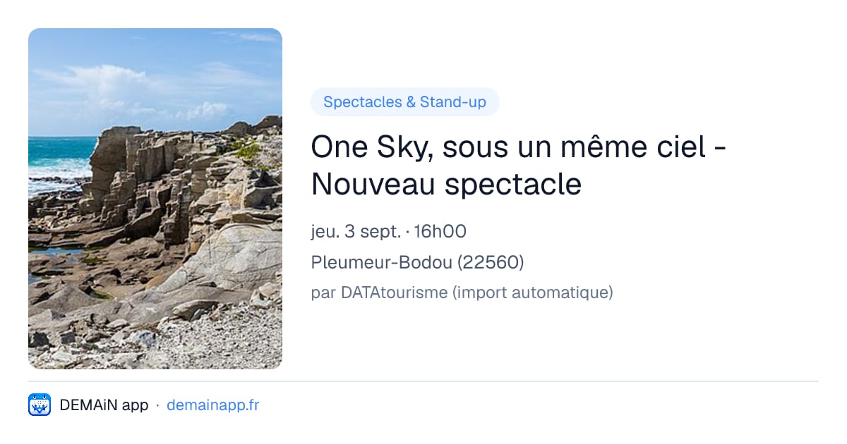 One Sky, sous un même ciel - Nouveau spectacle — Pleumeur-Bodou