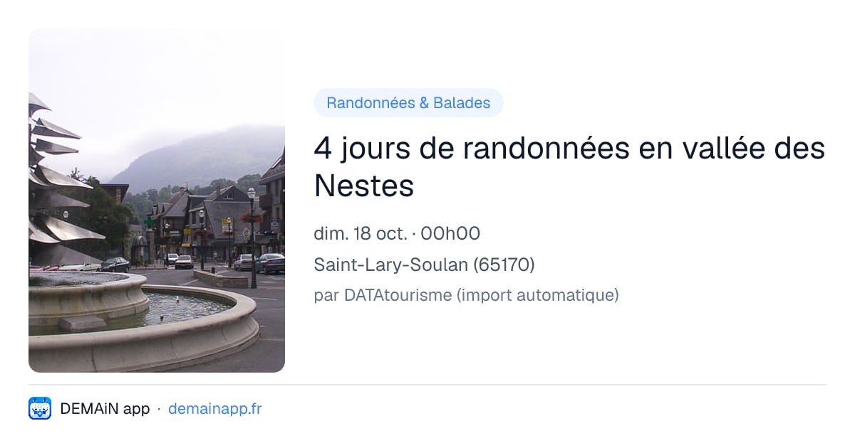 4 jours de randonnées en vallée des Nestes — Saint-Lary-Soulan